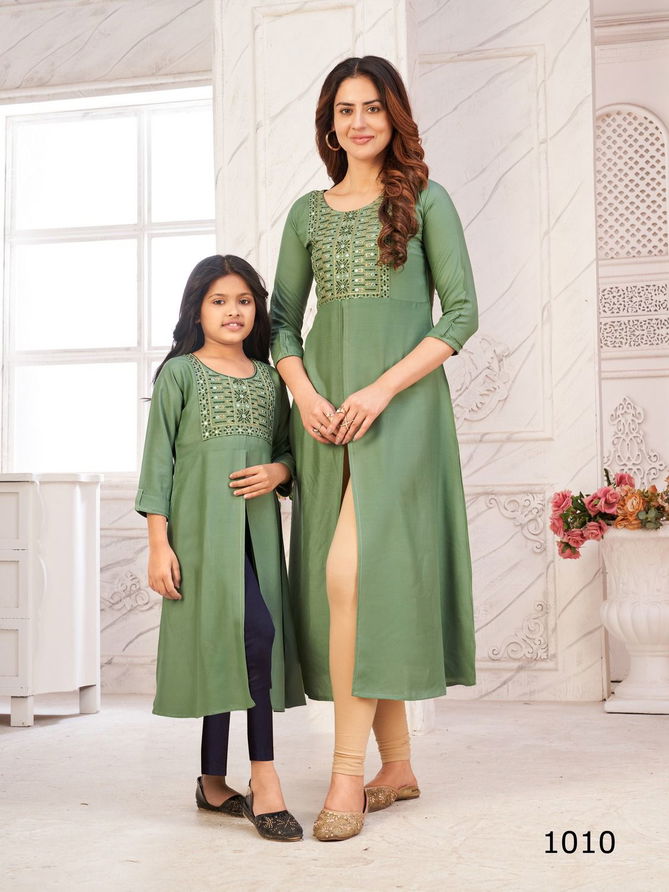 Blue Hills Emotion Mother Daughter Combo Wholesale Kurtis